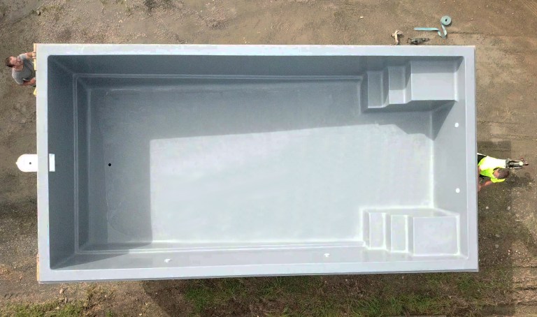 White Knight fibreglass pool