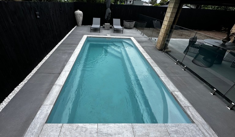 White Knight fibreglass pool