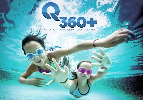 Self-cleaning pool — Q360 in-floor cleaning on a Bayside fibreglass pool