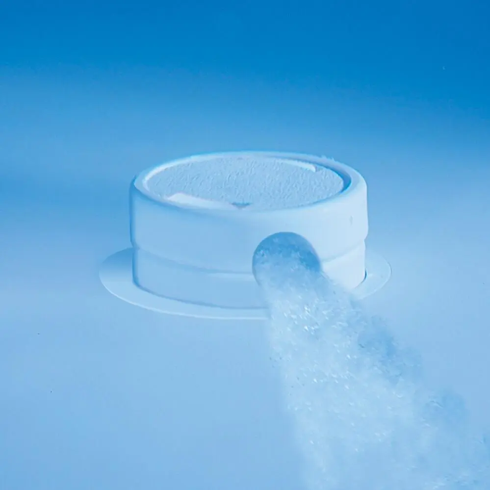 An in-floor cleaning jet in a fibreglass pool floor, shown for the Q360 page