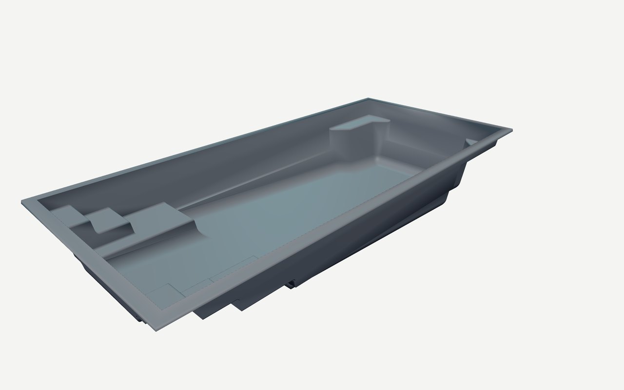 Coastline pool shell 3D model