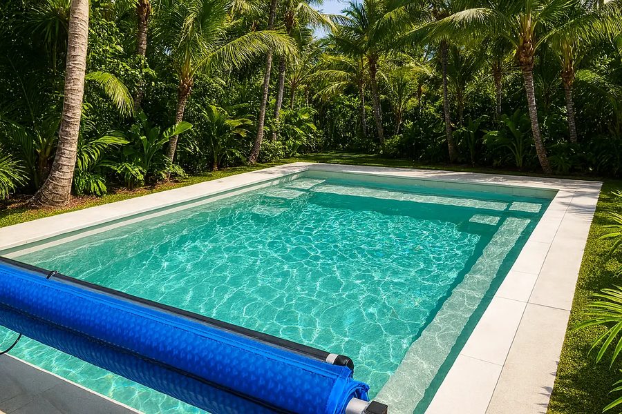Fibreglass pool installed on an Auckland section