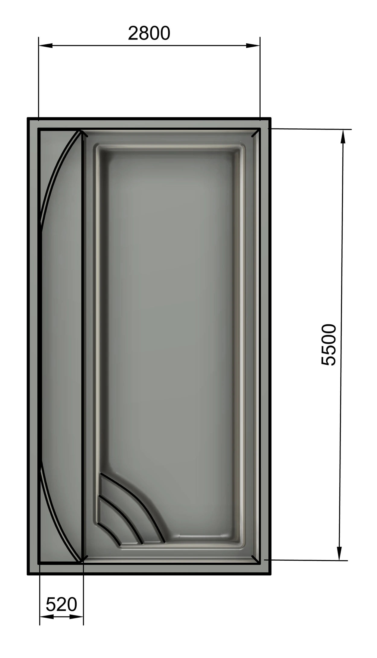 Plunge plan view drawing