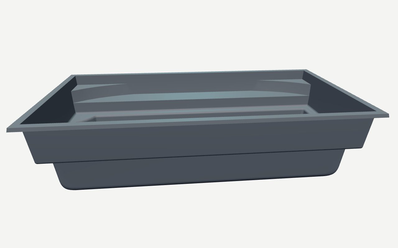 Plunge 5.5 metre fibreglass pool shell, 3D model