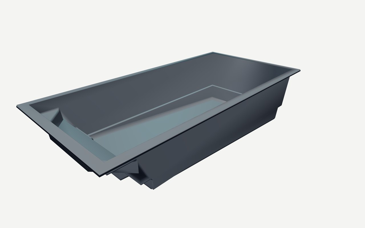 Retreat pool shell 3D model