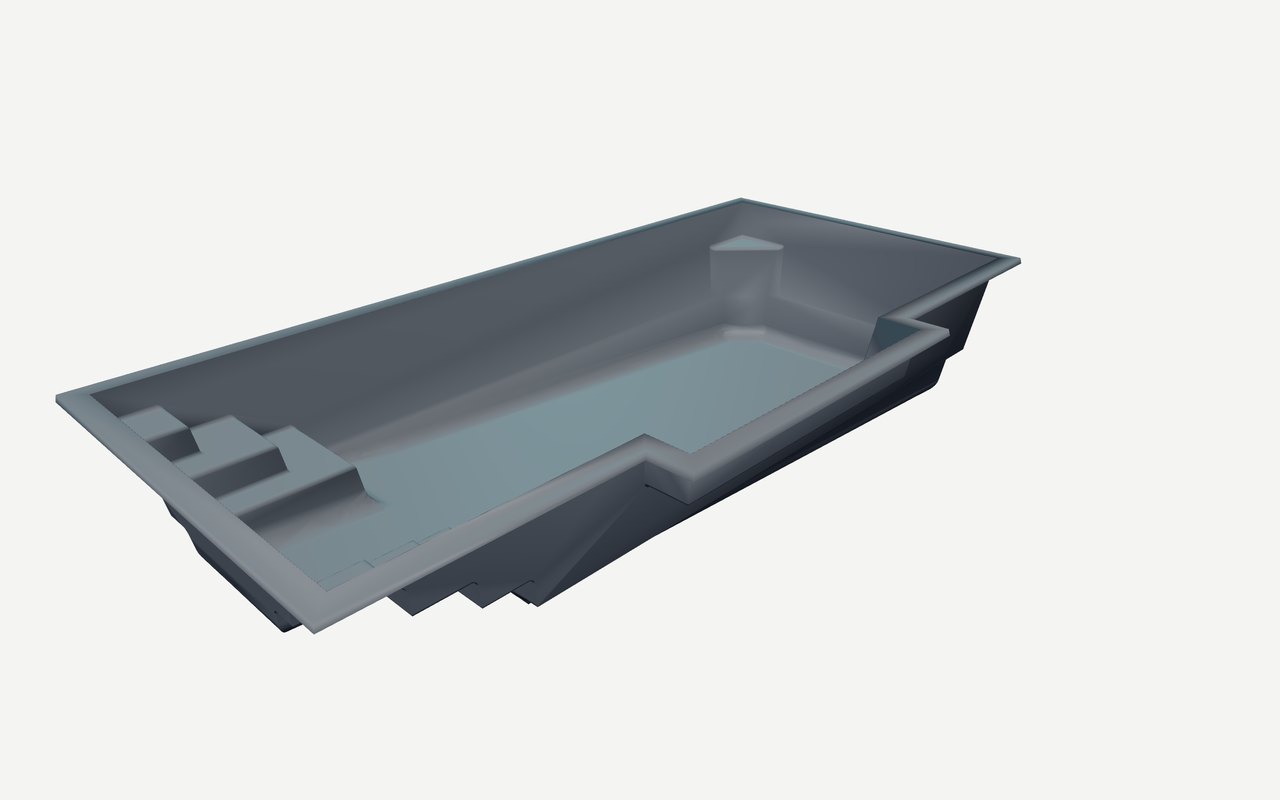 Shoreline pool shell 3D model