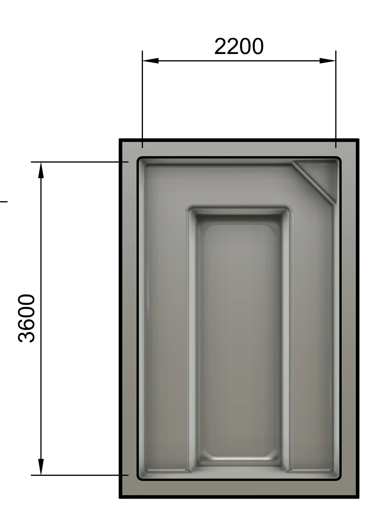 Tranquil plan view drawing