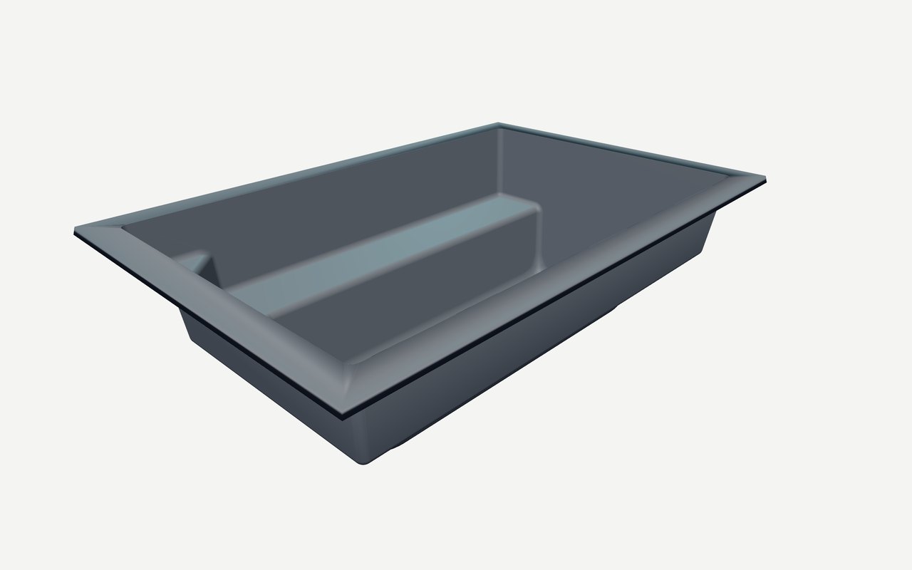 Tranquil pool shell 3D model